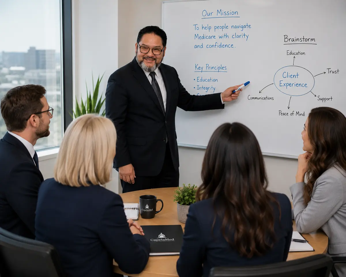 Gary Danova Chow meeting with clients